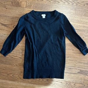Black JCrew 100% Merino Wool Sweater, XS